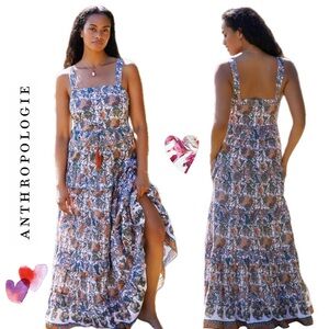 Anthropologie Ro’s garden Ester maxi dress small floral pattern summer dress